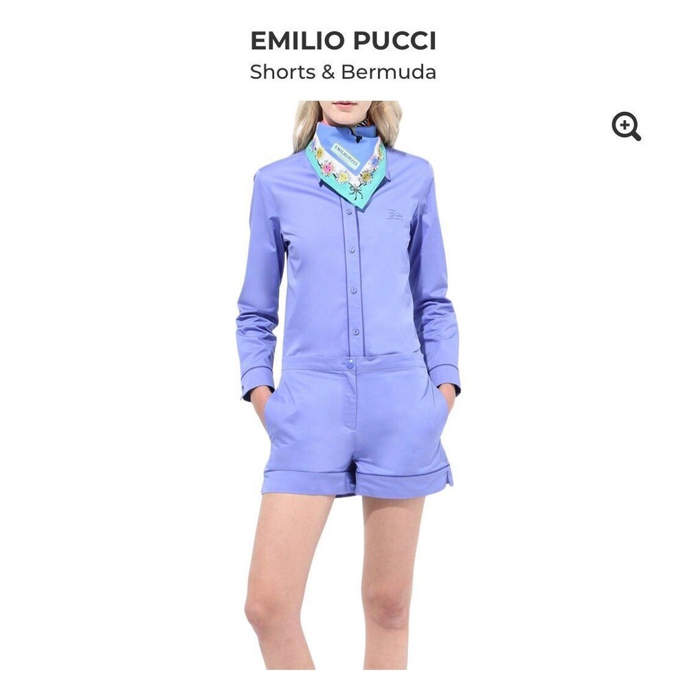 Emilio Pucci Poplin Purple Shorts NWT